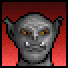 Ultima Underworld pixel art depicting the face of a goblin.
