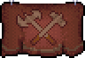 Ultima Underworld pixel art of a canvas with two crossed axes.
