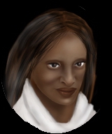 High-res graphic portrait of a black woman.