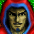 In-game graphic of the face of a man in a red robe with a blue outline. He has a mustache, a goatee and a stern expression.