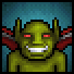Ultima Underworld pixel art of a portrait of a green, winged creature.