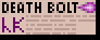 Serpent Isle pixel art reading "DEATH BOLT" along with the accompanying runes for the spell.