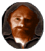 Dark portrait of a face of a man with a beard