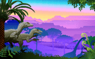 A pair of deinonychus