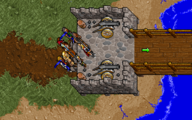 Cannons guarding Jhelom in Ultima VII