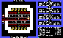 Screenshot of thieves guild in Devil Guard