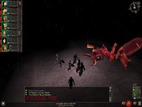 Screenshot from the Ultima 6 Project depicting 3 medieval adventurers apparently in combat against a giant ant.