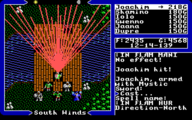 Screenshot of Ultima V UI depicting a flame funnel being spewed forward.