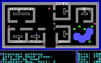 UI screenshot from Ultima I of a town with several members present