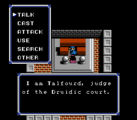 Screenshot of Nintendo Ultima IV depicting a conversation with a judge.