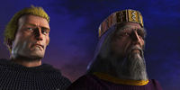 Lord British and the Avatar in the original ending of Ultima IX