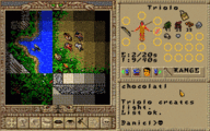 Screenshot of Savage Empire with disjointed and inappropriate features to the world map.