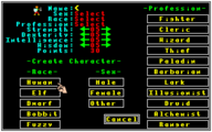 Amiga and Atari ST – Character creation