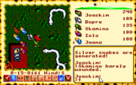 Silver serpents attack in Ultima VI