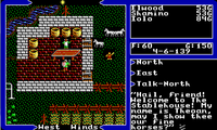 Ultima V screenshot of a conversation in stables.