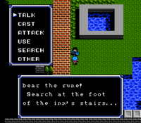 Screenshot of the Nintendo version of Ultima IV depicting a conversation with Pepper.
