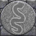 A silver serpent ornament as seen in Ultima Underworld II