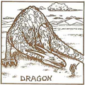 Dragon from the original Apple II Ultima manual