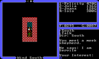 Screenshot of dialogue with Servile in a secret passage
