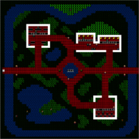 Overhead tile view of Britain in Ultima III