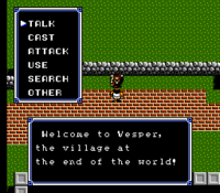 Dialogue w/Twin Gates in NES version.