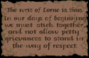 the Writ of Lorne